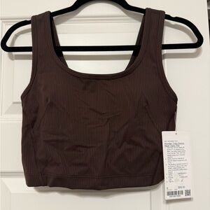 Lululemon Wunder Train Scoop Neck Tank *RIBBED* in Espresso